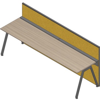 アフィーノ ワークベンチ片面タイプ用 フロントロングパネル 机上H320 (不織布FY) W1500<配送時組立サービス付> - イトーキ