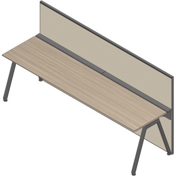 アフィーノ ワークベンチ片面タイプ用 フロントロングパネル 机上H450 (布地C) W1200<配送時組立サービス付> イトーキ