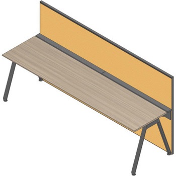 アフィーノ ワークベンチ片面タイプ用 フロントロングパネル 机上H450 (布地C) W1200<配送時組立サービス付> イトーキ