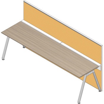 アフィーノ ワークベンチ片面タイプ用 フロントロングパネル 机上H450 (布地C) W1200<配送時組立サービス付> イトーキ