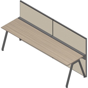 アフィーノ ワークベンチ片面タイプ用 フロントロングパネル 机上H450 (布地C) W2800<配送時組立サービス付> イトーキ