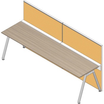 アフィーノ ワークベンチ片面タイプ用 フロントロングパネル 机上H450 (布地C) W2800<配送時組立サービス付> イトーキ