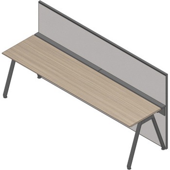 アフィーノ ワークベンチ片面タイプ用 フロントロングパネル 机上H450 (布地FR) W1200<配送時組立サービス付> - イトーキ