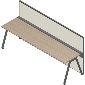 アフィーノ ワークベンチ片面タイプ用 フロントロングパネル 机上H450 (布地FR) W1200<配送時組立サービス付> - イトーキ