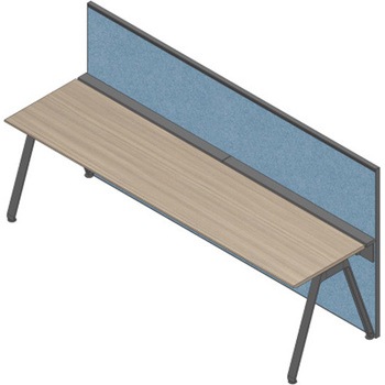 アフィーノ ワークベンチ片面タイプ用 フロントロングパネル 机上H450 (不織布FY) W1200<配送時組立サービス付> イトーキ