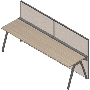 アフィーノ ワークベンチ片面タイプ用 フロントロングパネル 机上H450 (不織布FY) W2800<配送時組立サービス付> イトーキ