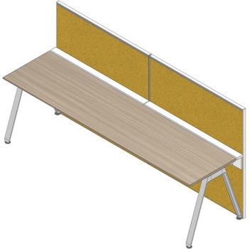 アフィーノ ワークベンチ片面タイプ用 フロントロングパネル 机上H450 (不織布FY) W2800<配送時組立サービス付> イトーキ