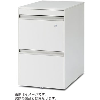 インクルードワゴン A4・2段+ペントレイ引出し キャスターロック<配送時組立サービス付> イトーキ