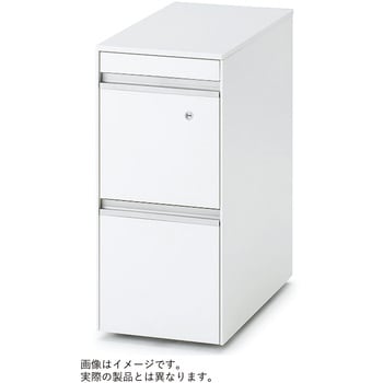 インクルードワゴン スリム A4・2段+ペントレイ引出し キャスターロック付<配送時組立サービス付> イトーキ