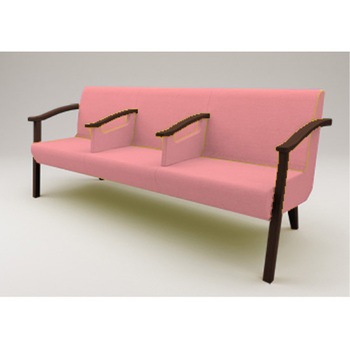 ウェイティングHL ワイドシート 3連 全肘付 張地D<配送時組立サービス付> イトーキ