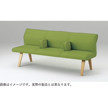 ウェイティングNH 3連 ランバーサポートタイプ 中間肘 木製脚  張地D  <配送時組立サービス付> イトーキ
