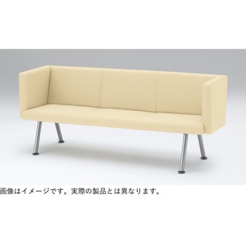 ウェイティングNH 3連 外肘付 木製脚  張地D  <配送時組立サービス付> イトーキ