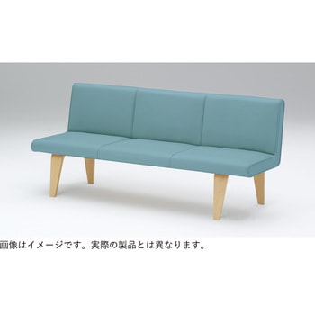 ウェイティングNH 3連 肘なし スチール脚  張地C<配送時組立サービス付> - イトーキ