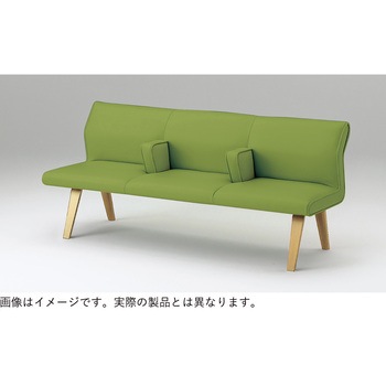 ウェイティングNH 4連 ランバーサポートタイプ 中間肘 木製脚  張地C<配送時組立サービス付> イトーキ
