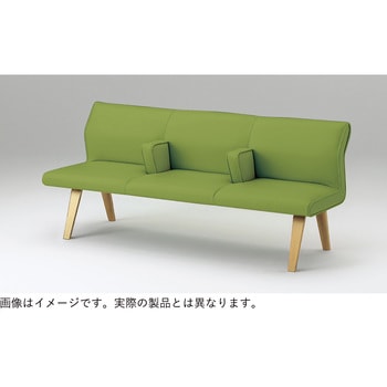ウェイティングNH 4連 ランバーサポートタイプ 中間肘 木製脚  張地C<配送時組立サービス付> イトーキ