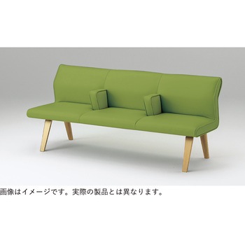 ウェイティングNH 4連 ランバーサポートタイプ 中間肘 木製脚  張地C<配送時組立サービス付> イトーキ