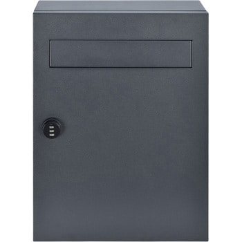 郵便ポスト ブラック 16L ダイヤルロック式 万方商事