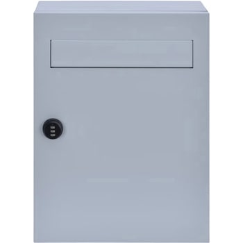 郵便ポスト グレー 16L ダイヤルロック式 万方商事