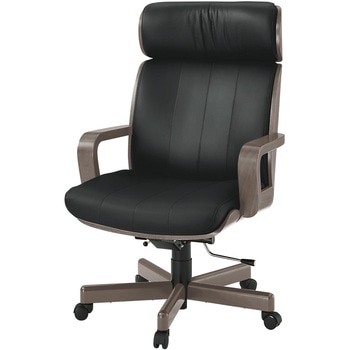 エグゼクティブチェア R-1 ミドルバック レザータイプ(背裏突板貼り)<配送時組立サービス付> - イトーキ