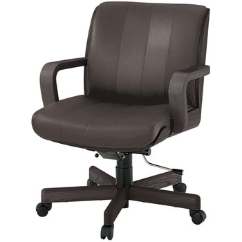 エグゼクティブチェア R-1 ミドルバック レザータイプ(背裏突板貼り)<配送時組立サービス付> - イトーキ