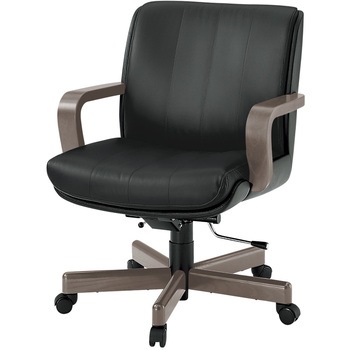 エグゼクティブチェア R-1 ミドルバック レザータイプ(背裏ビニールレザー張り)<配送時組立サービス付> イトーキ