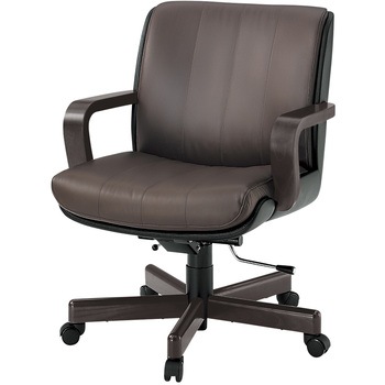 エグゼクティブチェア R-1 ミドルバック レザータイプ(背裏ビニールレザー張り)<配送時組立サービス付> イトーキ
