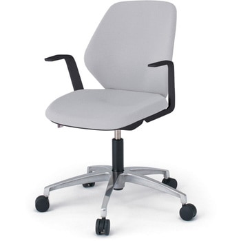 キュアチェア クロスバック 肘付 5本脚アルミミラー脚 SC張地 ナイロンキャスター<配送時組立サービス付> イトーキ