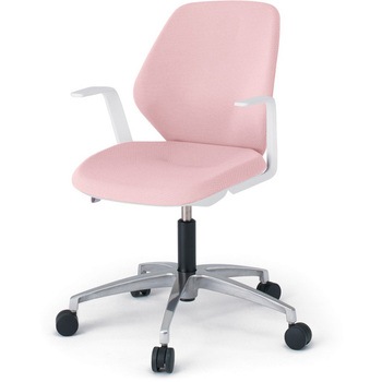 KG-925SC-ZWR9 キュアチェア クロスバック 肘付 5本脚アルミミラー脚 SC張地 ナイロンキャスター<配送時組立サービス付> イトーキ 81938135