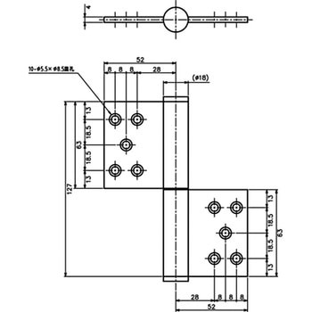 ステンレス旗丁番 中西産業
