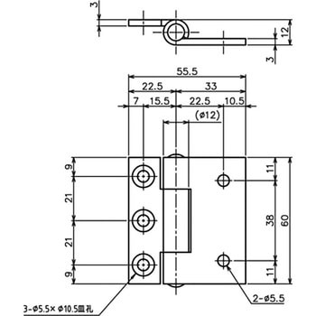 ステンレス5管丁番 中西産業