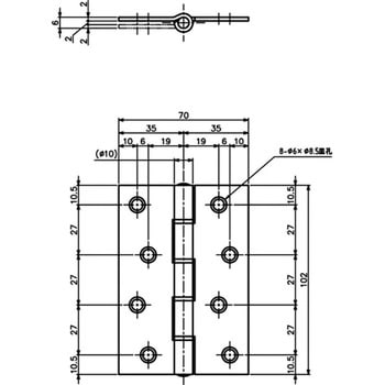 ステンレス5管丁番 中西産業