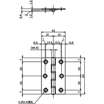 ステンレス5管丁番 中西産業