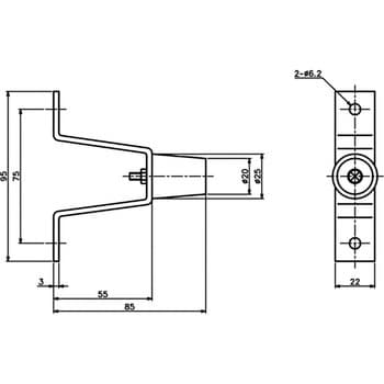 SUS-TG-1 山型戸当リ 1個 中西産業 【通販モノタロウ】