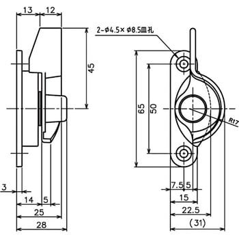 DC-391 戸当リ付クレセント 1個 中西産業 【通販サイトMonotaRO】