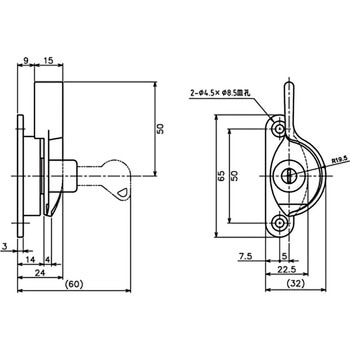 キー付クレセント 中西産業