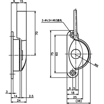 シングルロック・クレセント 中西産業
