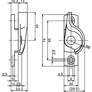 シングルロック・クレセント 中西産業