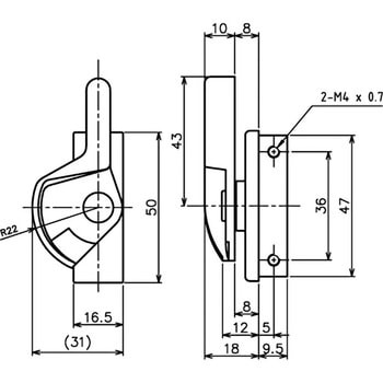 シングルロック・クレセント 中西産業