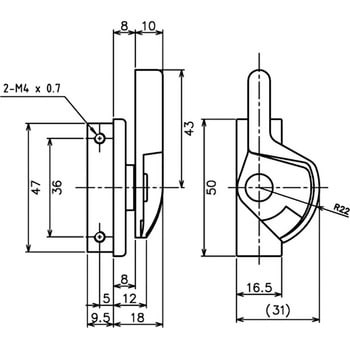 シングルロック・クレセント 中西産業