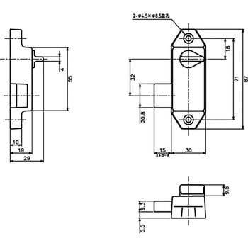 DC-SM-1000 サムターン付キ非常錠 1個 中西産業 【通販サイトMonotaRO】