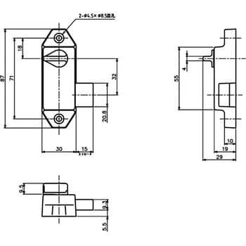 DC-SM-1000 サムターン付キ非常錠 1個 中西産業 【通販サイトMonotaRO】