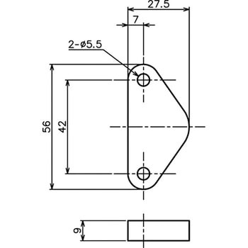 開窓 カムラッチハンドル附座 中西産業