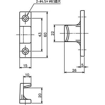 開窓 カムラッチハンドル受ケ - 中西産業
