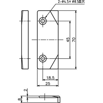 開窓 カムラッチハンドル受ケ 中西産業