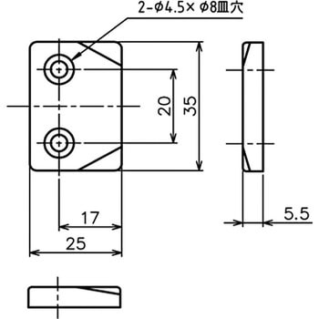 開窓 カムラッチハンドル受ケ 中西産業