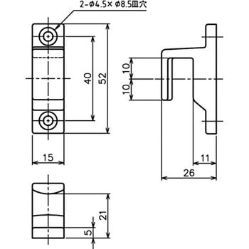 開窓 カムラッチハンドル受ケ 中西産業