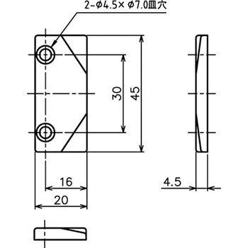 開窓 カムラッチハンドル受ケ 中西産業