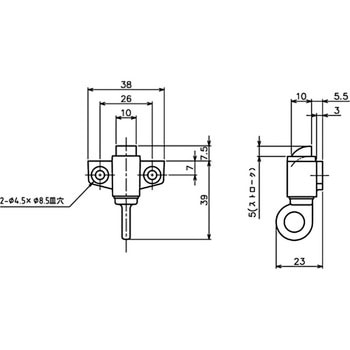 トップラッチ 外倒し用 中西産業