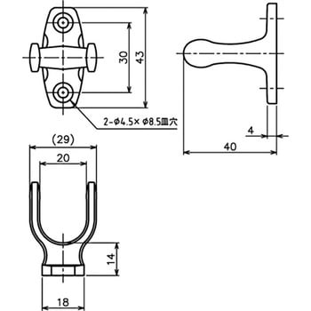 DC-62-D フック棒架 1個 中西産業 【通販モノタロウ】