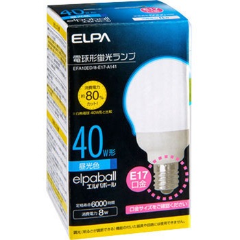 電球形蛍光灯E1740 ELPA